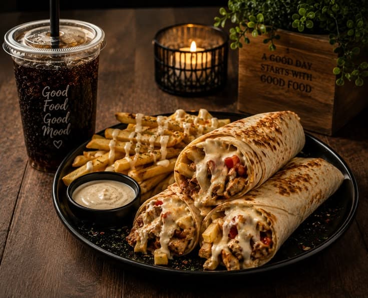 Cheesy Chicken Shawarma